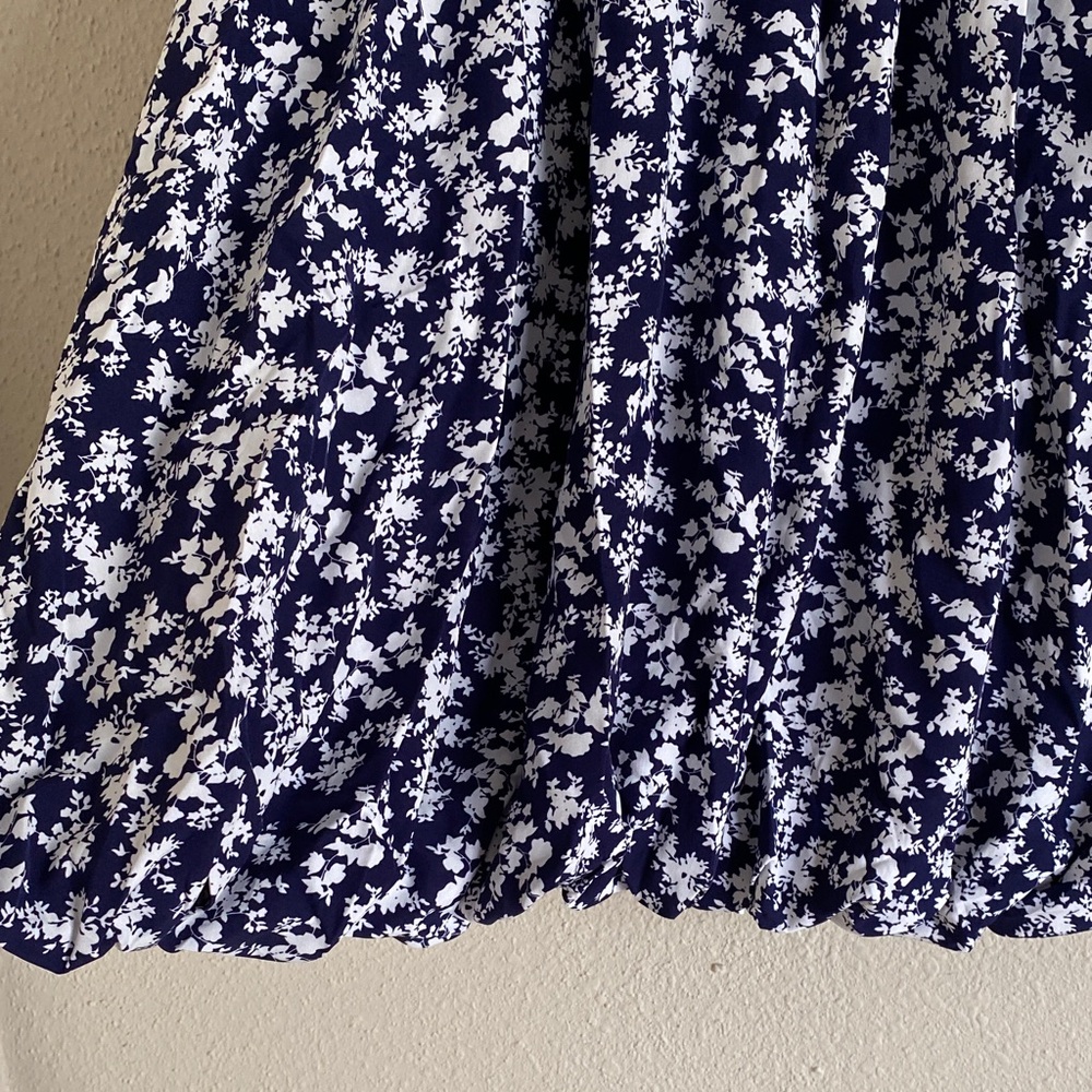 Lyrur Blue and White Floral Midi Skirt - Picture 4 of 6